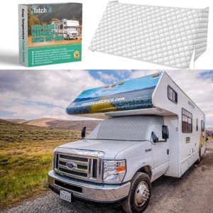 RV Front Windshield Cover Class C Compatible with Ford 1997-2020