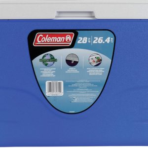 Coleman 28-Quart Cooler With Bail Handle, Blue